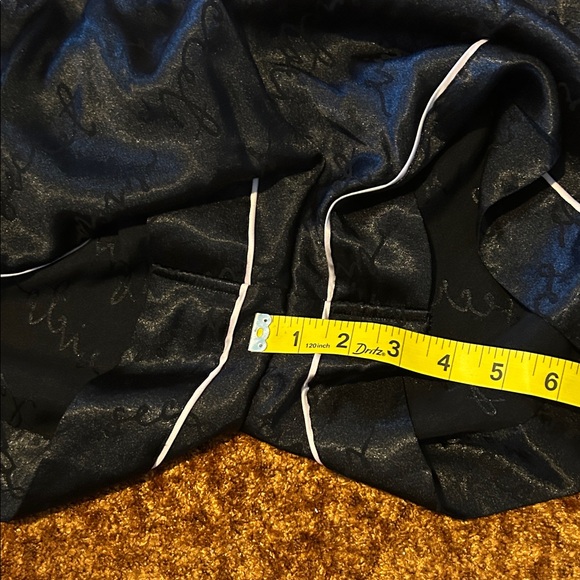 Victoria's Secret Black Satin Pajama Shorts with White Trim - Picture 4 of 6